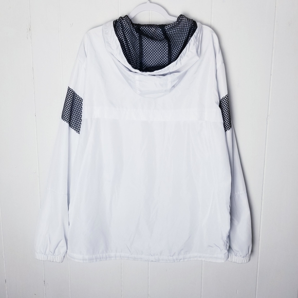 CSG Hooded Windbreaker Jacket Men Size XL White Black Vented - Picture 3 of 14